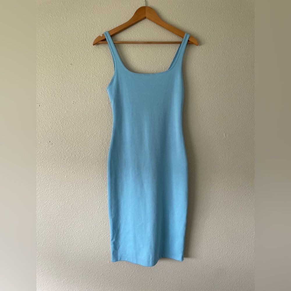 Zara light, blue bodycon mini dress